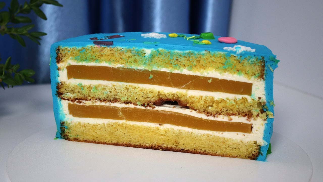 Mango passion fruit cake