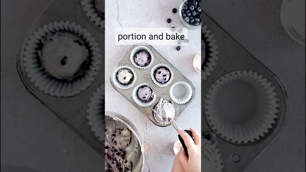 Blueberry Cupcakes with Blueberry Cream Cheese Frosting Recipe #shorts (see link in description)