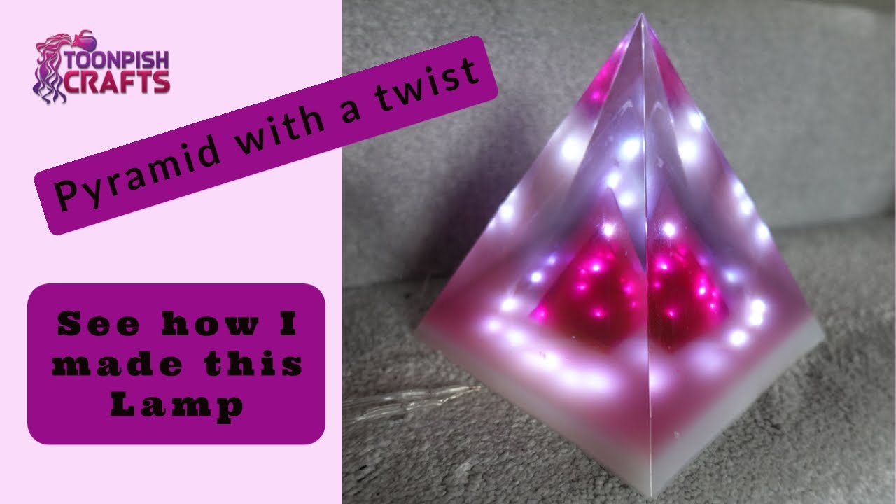 Twisted resin Pyramid lamp -  so many possibilities