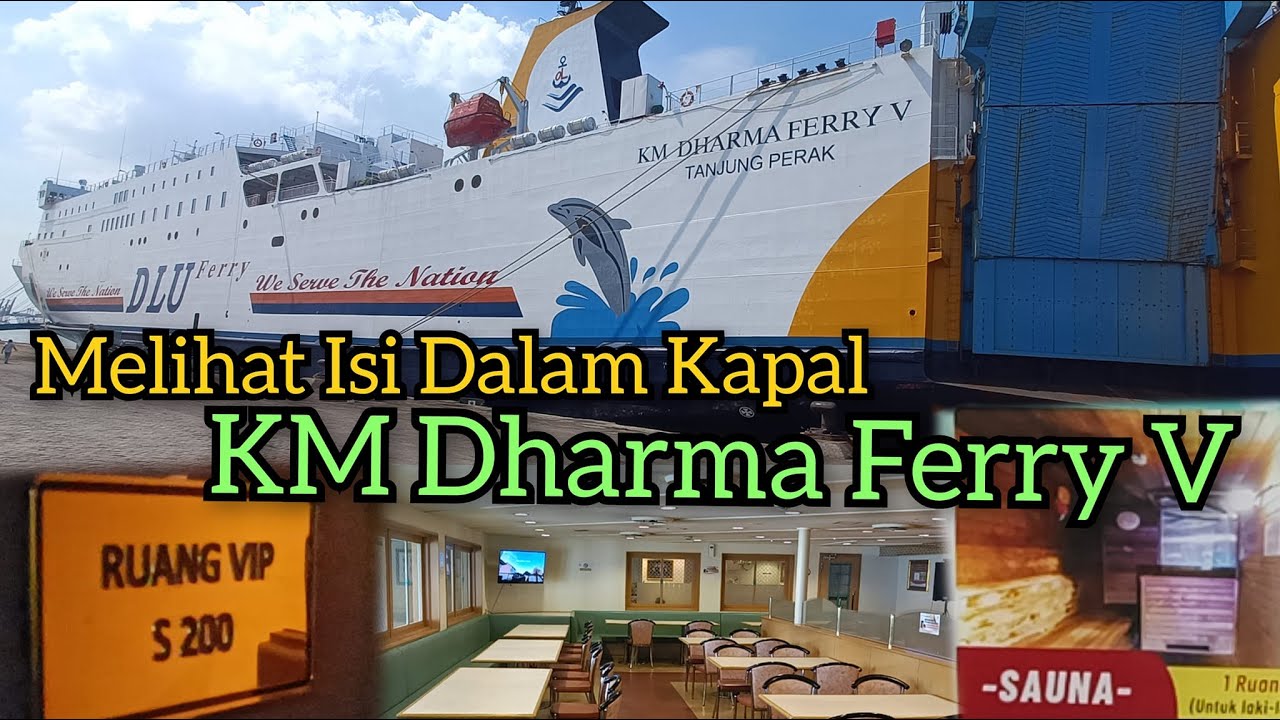 Что находится внутри парома KM Dharma Ferry V, пришвартованного в Сурабае