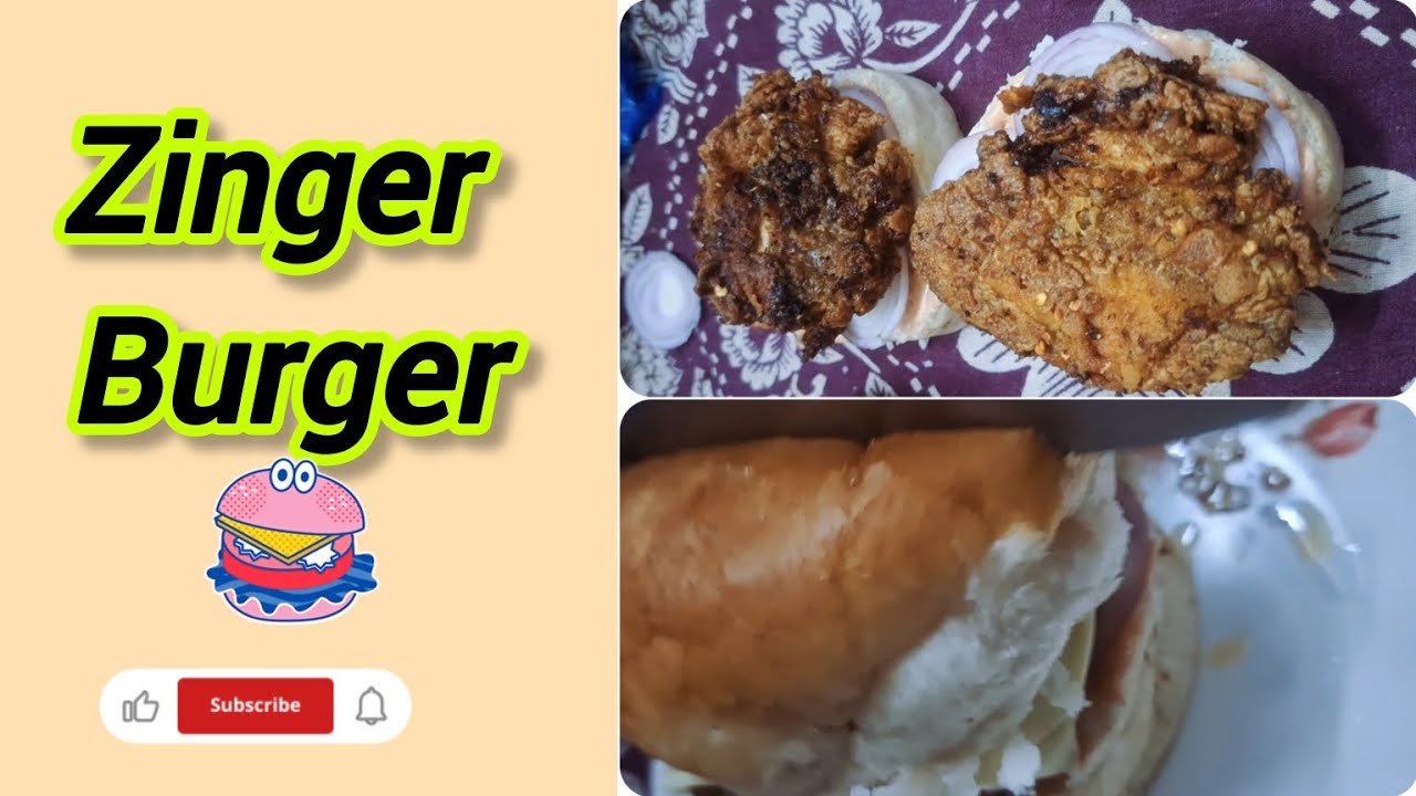 Zinger Burger | Burger #SpicyEat#FastFoodFaves #FoodCravings #trending #burger 