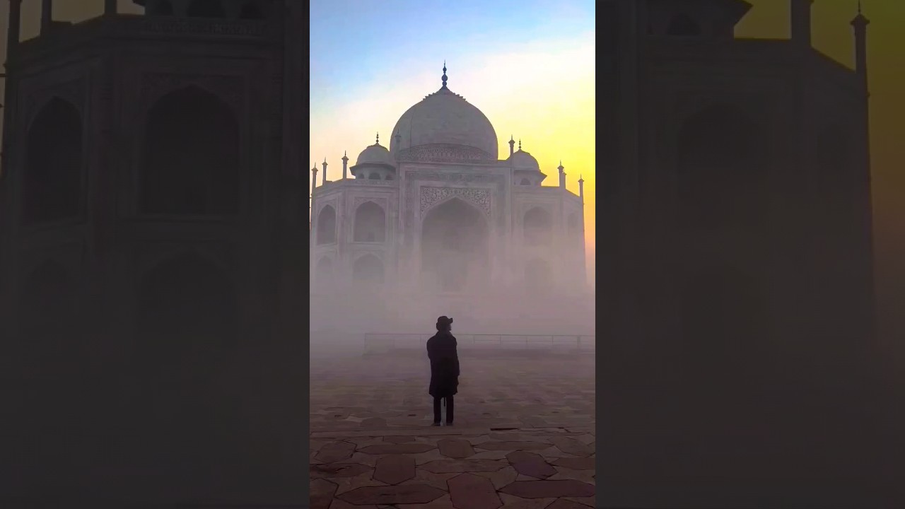 Tajmahal In Winters 😱 #shorts #ytshorts #tajmahal #winter