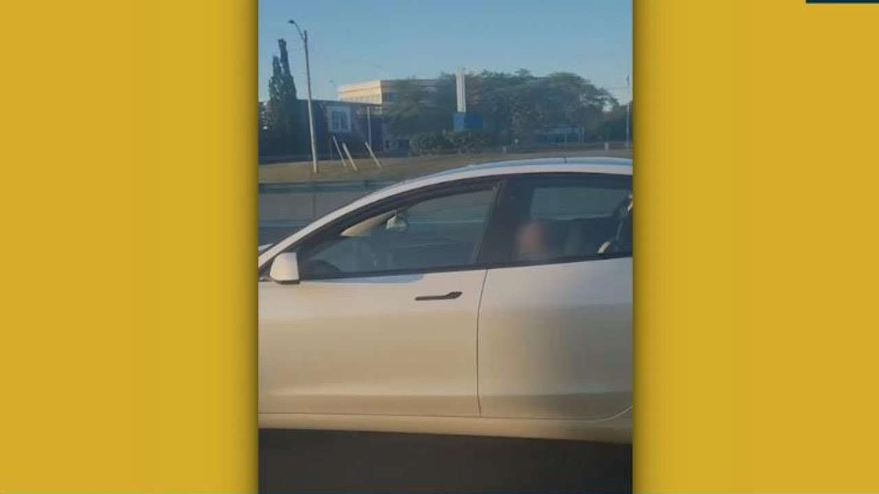Video of a man falling asleep in self-driving Tesla goes viral