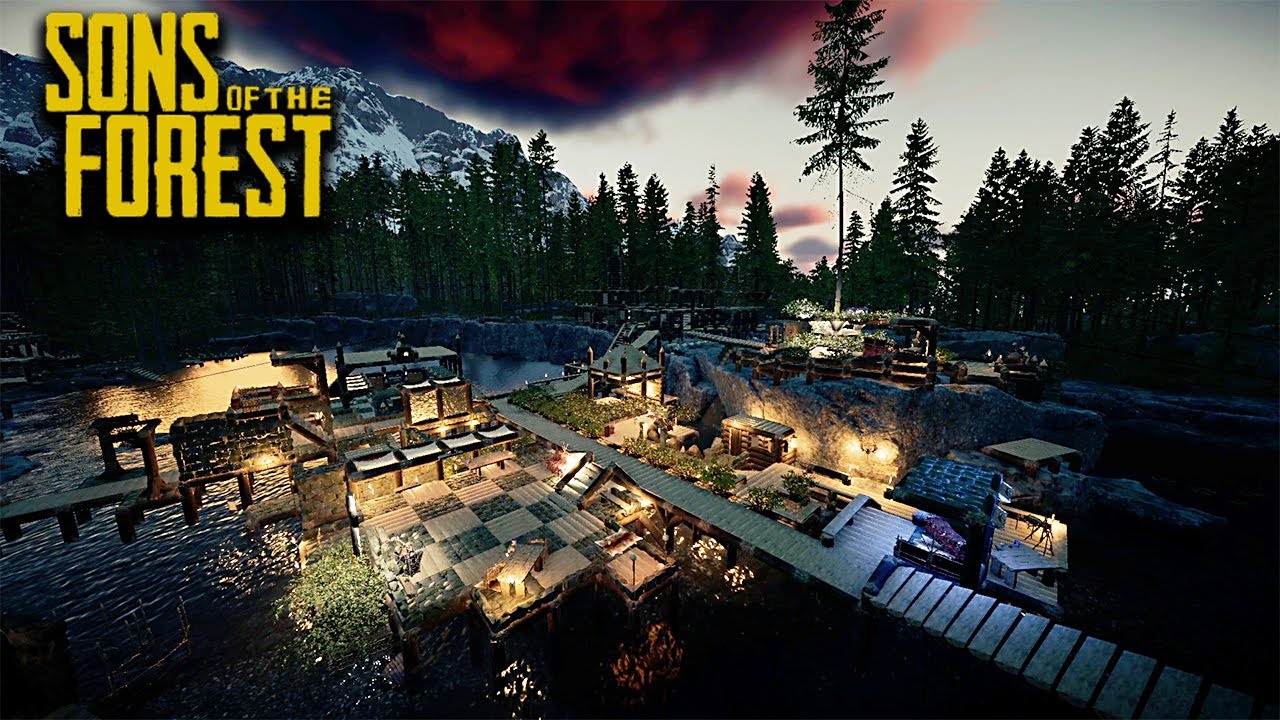 Village On A Lake, Community Base Tour! (Sons Of The Forest)