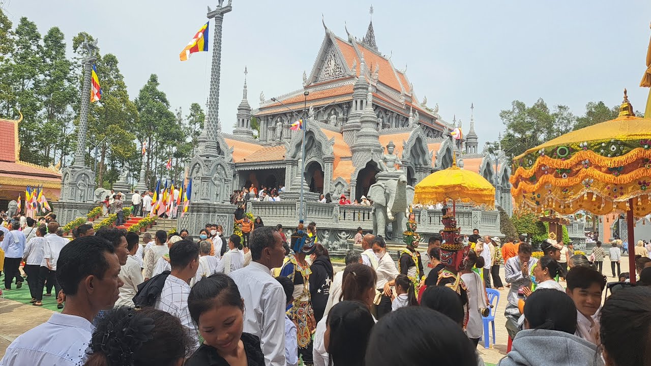 វត្តស្លែងចាស់ បញ្ចុះខណ្ឌសីមា  Chùa Sleng Chás Khánh Thành mùng 6 7 8