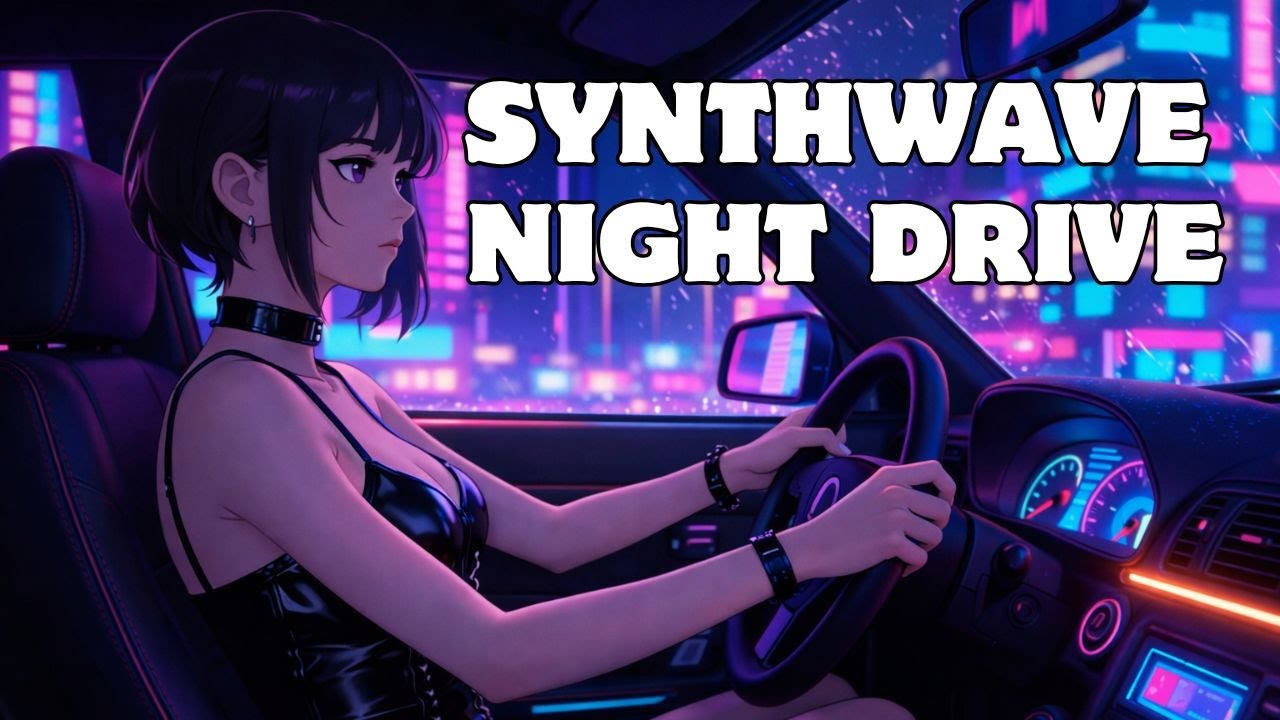 [4K] Last Ride Tonight in a Retro Futuristic City (Night Drive Synthwave Music) — Neon Gates