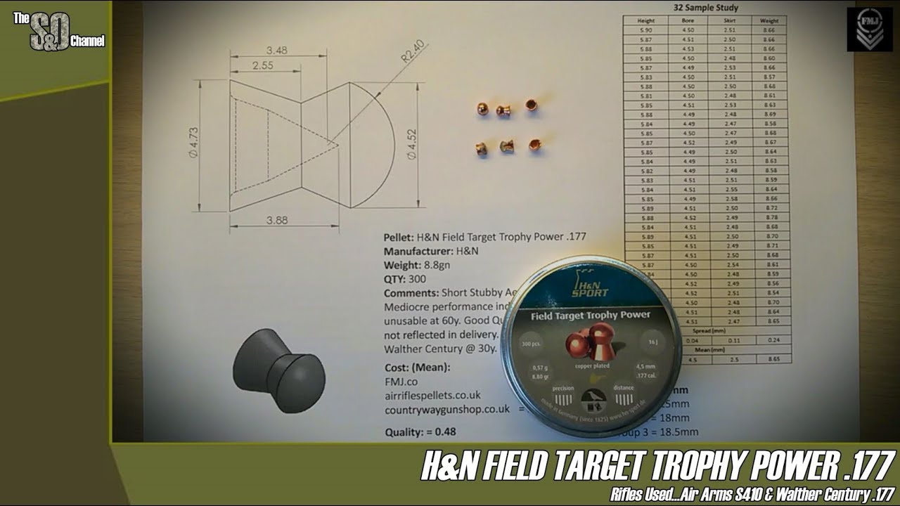 H&N Field Target Trophy Power (4.50) .177 - Air Rifle Pellet Review #7 UK