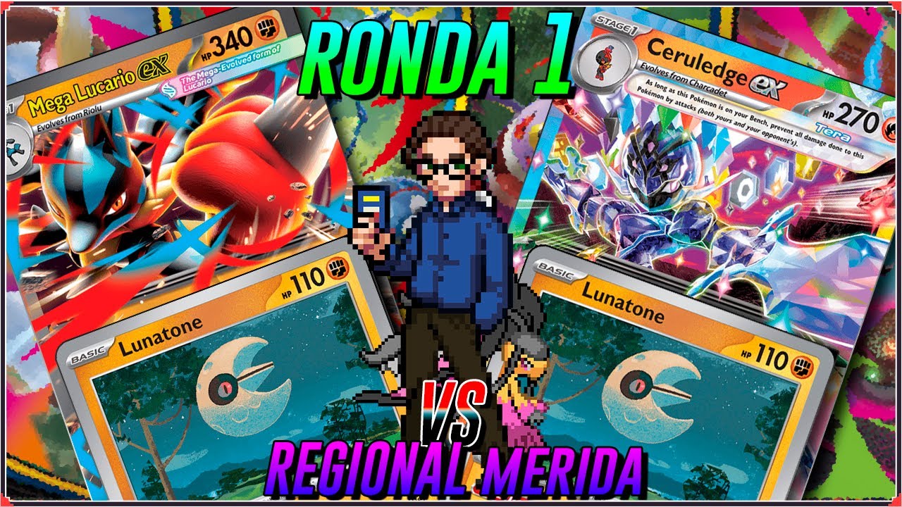 Ronda 1 TCG POKEMON MERIDA Regional en ESPAÑOL | Mega Lucario ex VS Ceruledge ex
