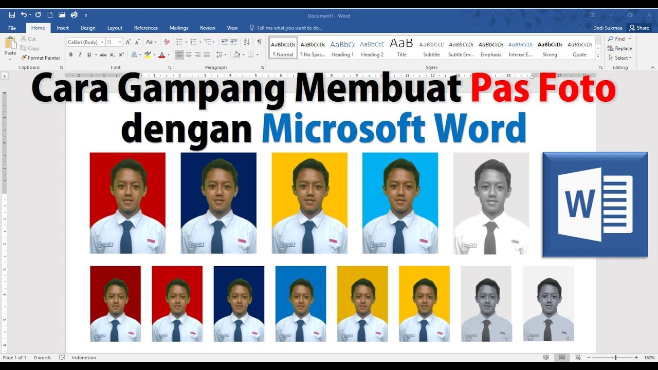 Cara Membuat Pas Foto dengan Microsoft Word