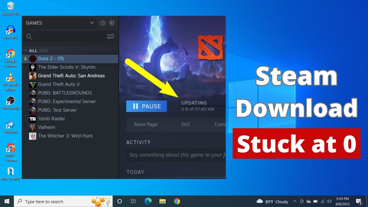 ИСПРАВЛЕНО! &mdash; Загрузка Steam зависла на отметке 0 байт или 0 процентов