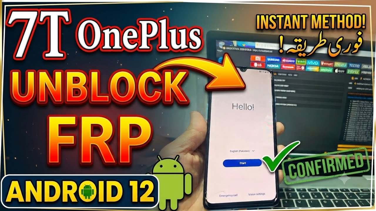 Oneplus 7T Frp | OnePlus 7t frp remove android 12 new method | 1plus 7t without pc 