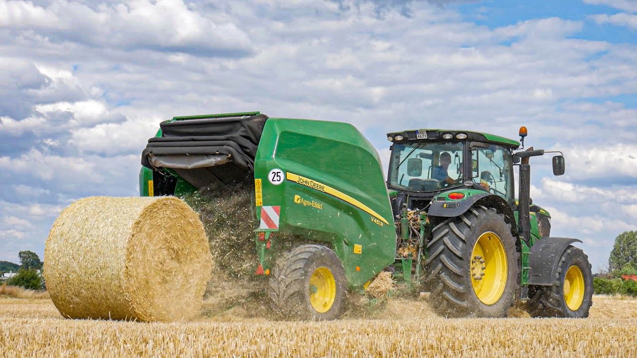 ☆Nowy Nabytek!?☆Prasowanie Słomy 2022!☆John Deere 6170r☆ John Deere v451R☆Agro Kubuś