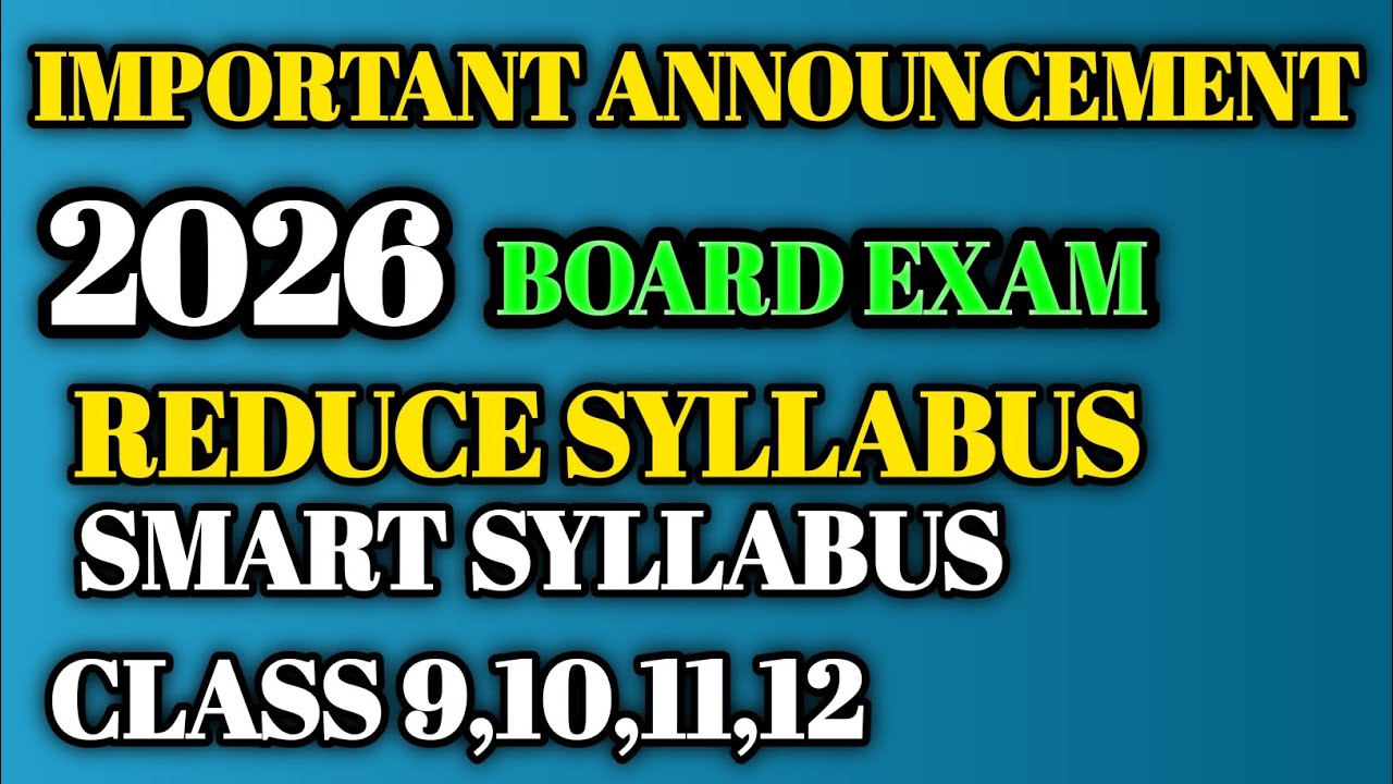 Reduced Syllabus 2026 | Sindh Board | Class 9 to 12 Short Syllabus Update