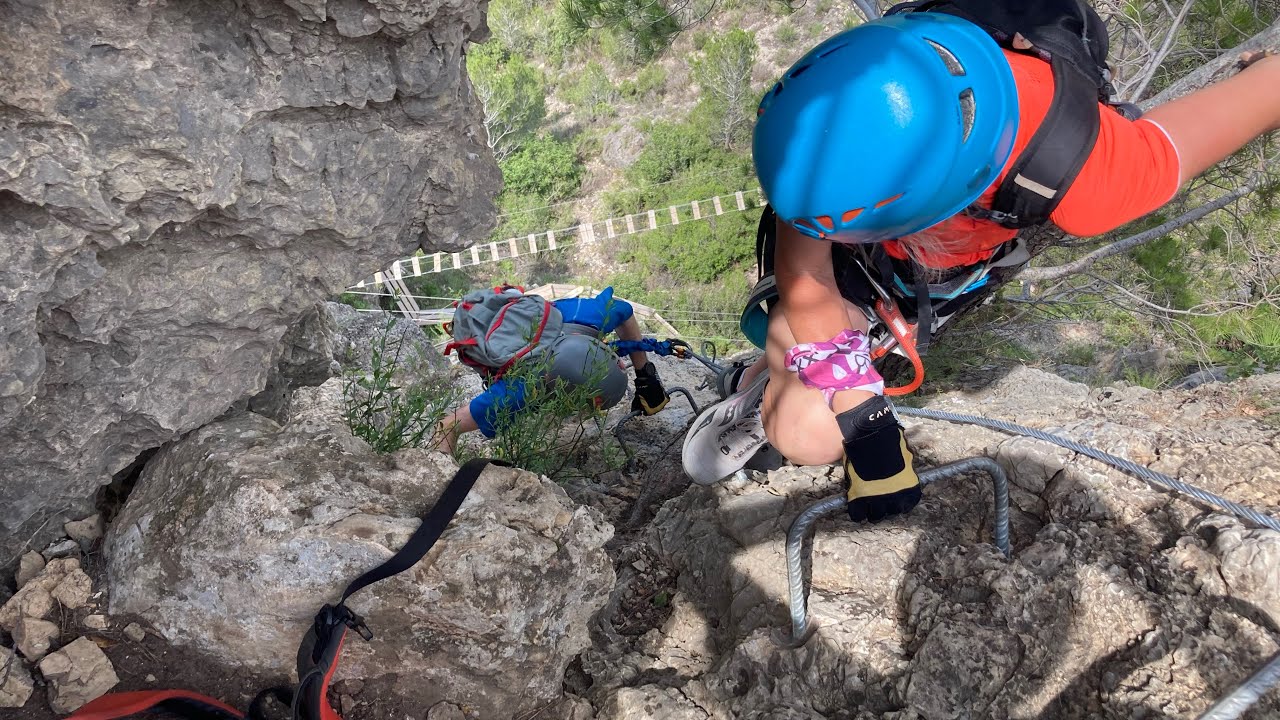 Via Ferrata Falconera  K3.    Includes Rescue of a Via Ferratist on Zip Wire.    Spain  , 2025
