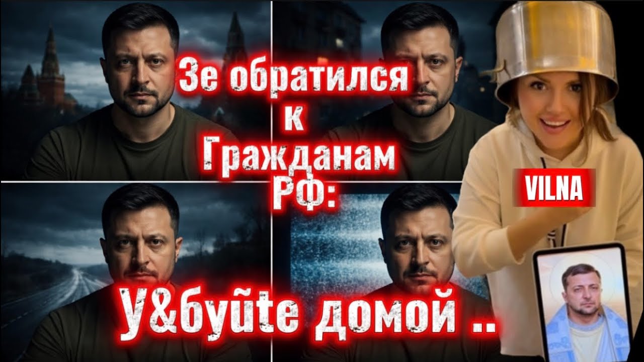 ЗЕ обратился к гражданам РФ живущим в Европе и США - У&бyũte домой … 