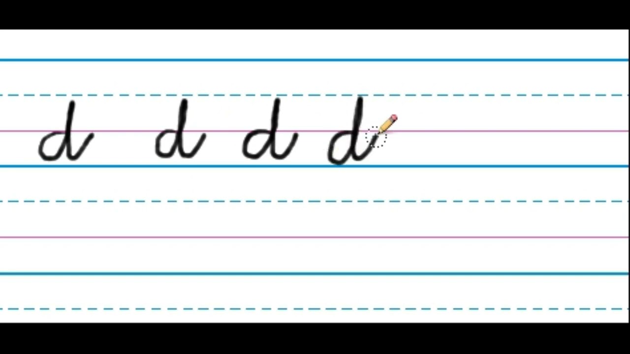 Cursive writing guide | Letter D | capital small letter | primary elementary education | learning