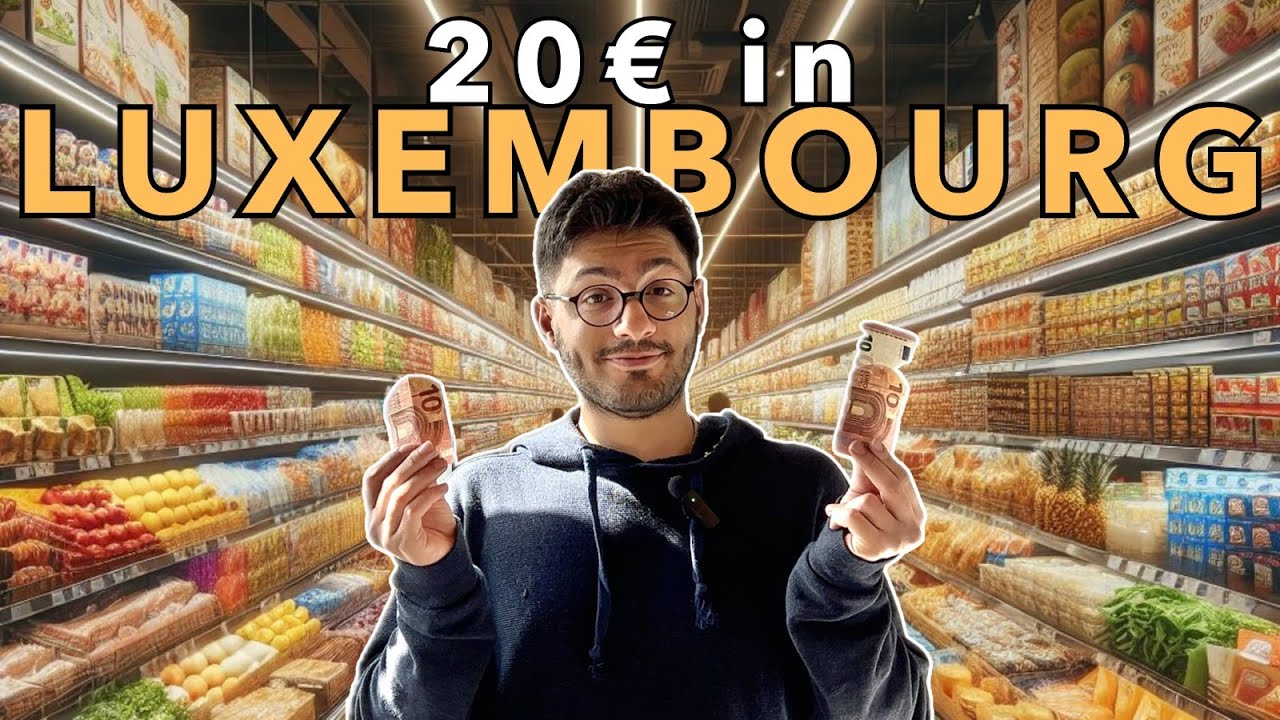20€ на продукты в Люксембурге, в Европе.