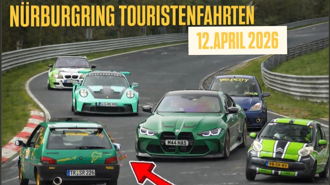 N&Uuml;RBURGRING Highlights & Action HARD BATTLES Tourists Driving Nordschleife NURBURGRING 12.04.2026