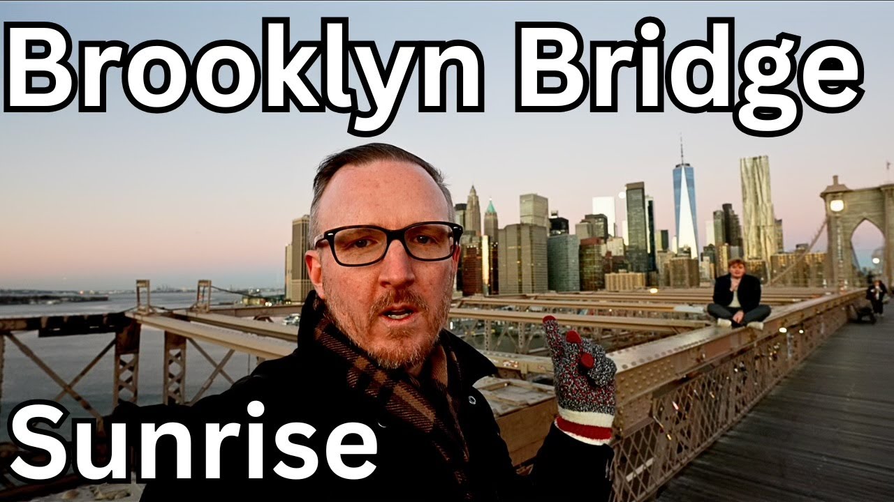 Walking The Brooklyn Bridge NYC - Sunrise!!