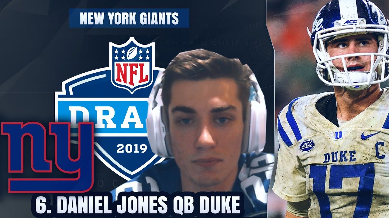 New York Giants Fan Reacts to New York Giants Drafting Daniel Jones at #6