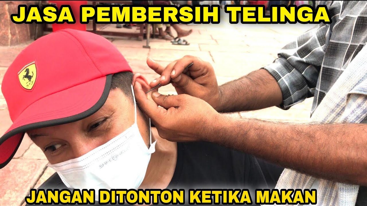 KOREK KUPING JALANAN DI INDIA 🪠 TAK NYANGKA, GEDE BANGET CUY!JASA PEMBERSIH TELINGA DI INDIA