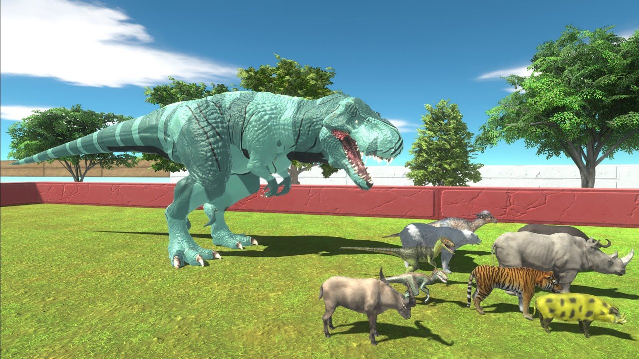 Escape from FANG THE T-REX - Animal Revolt Battle Simulator