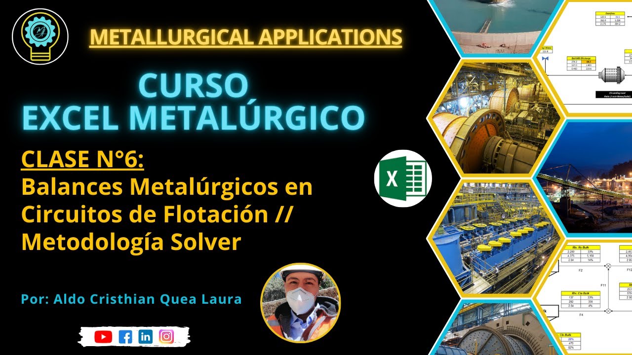 💻📚✅ Clase N°6. Balances Metalúrgicos en Circuitos de Flotación // Metodología Solver