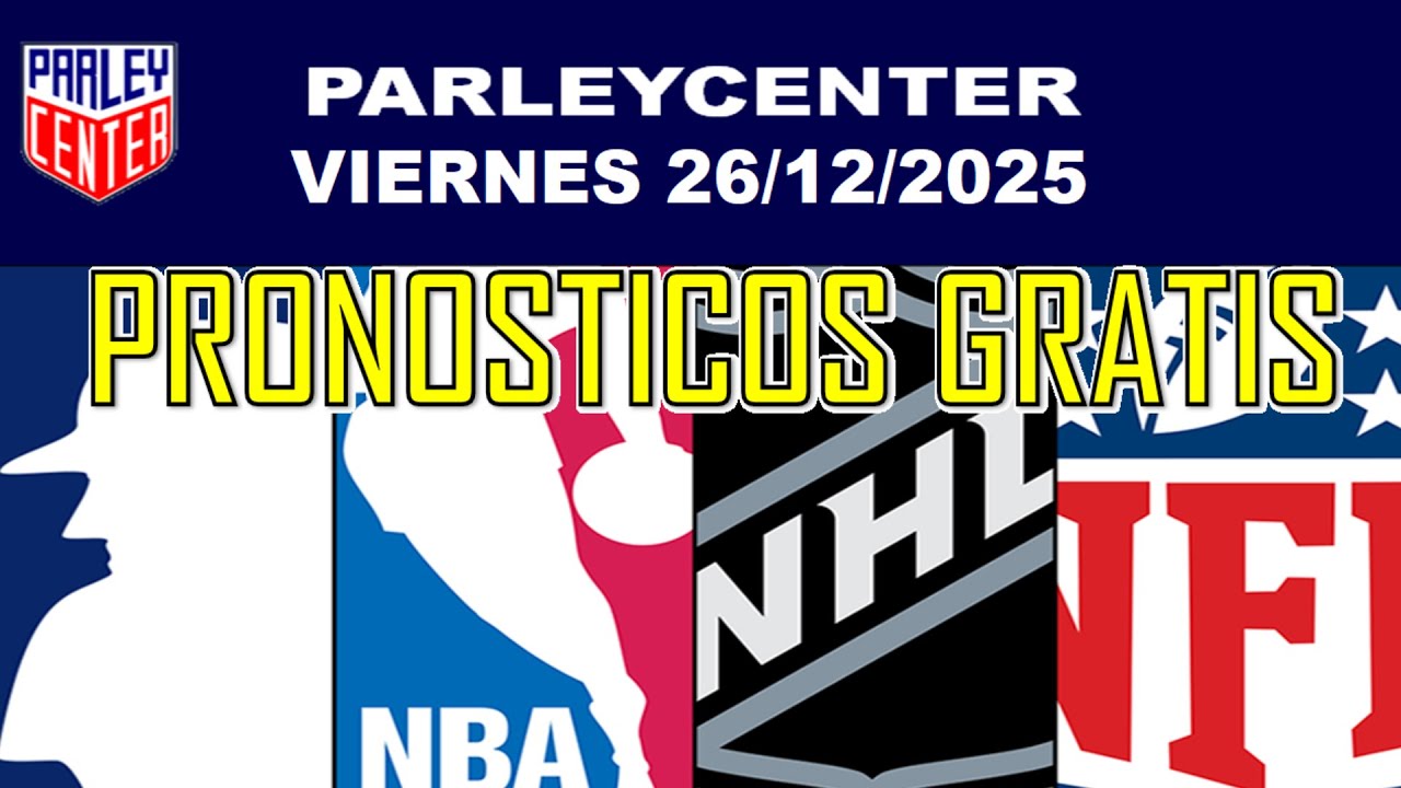 PRONOSTICOS  NFL, NHL Y NBA  PARA HOY LOGROS VIERNES 26/12/2025 🔥PARLEY GRATIS🔥
