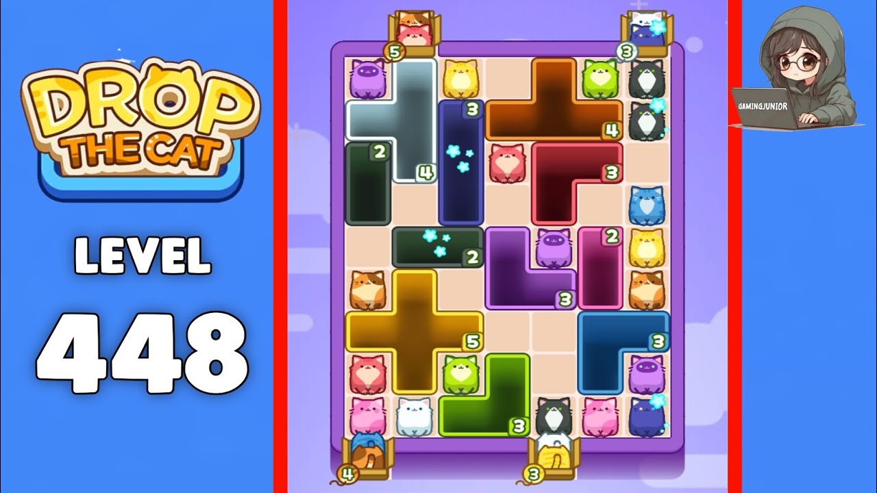 Drop The Cat level 448 solution 