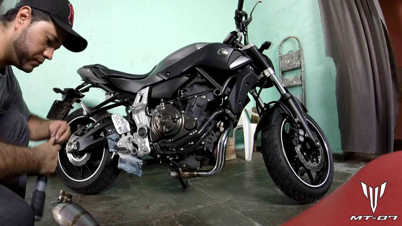 Yamaha MT-07, Troca/Instalação Escapamento Firetong!!!