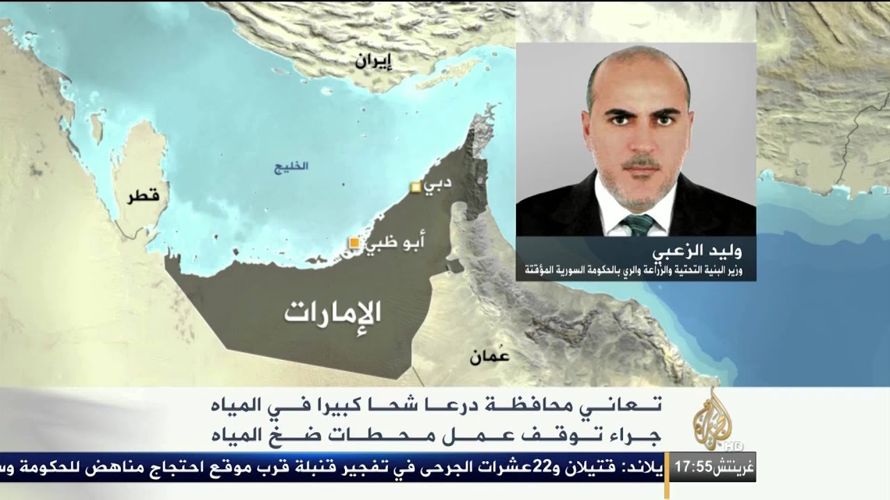 مداخلة المهندس وليد الزعبي وزير الزراعة والري والبنية التحتية في الحكومة السورية المؤقتة