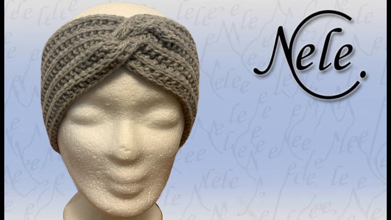 Stirnband stricken, Strickmuster in Reihen, Stirnband 