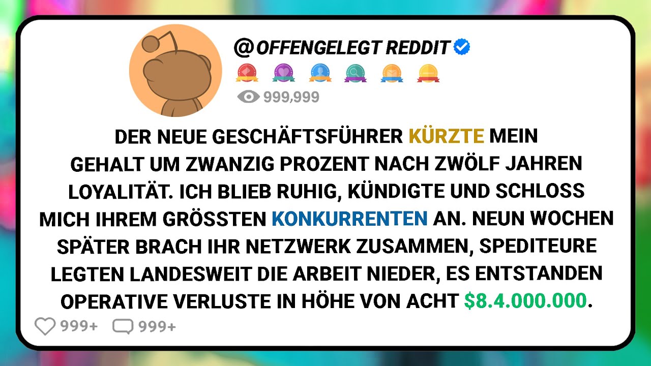 Der Neue Geschäftsführer Kürzte Mein Gehalt Um Zwanzig Prozent Nach Zwölf Jahren Loyalität. Ich....