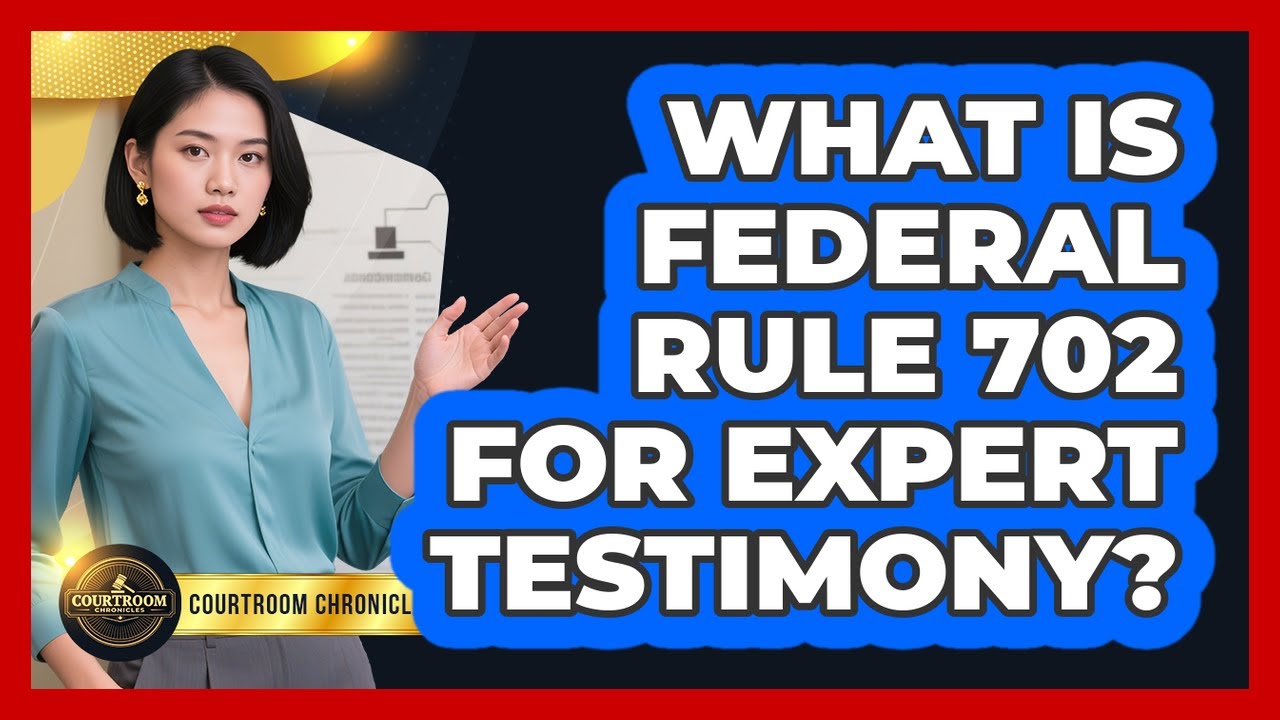 What Is Federal Rule 702 For Expert Testimony? - Courtroom Chronicles