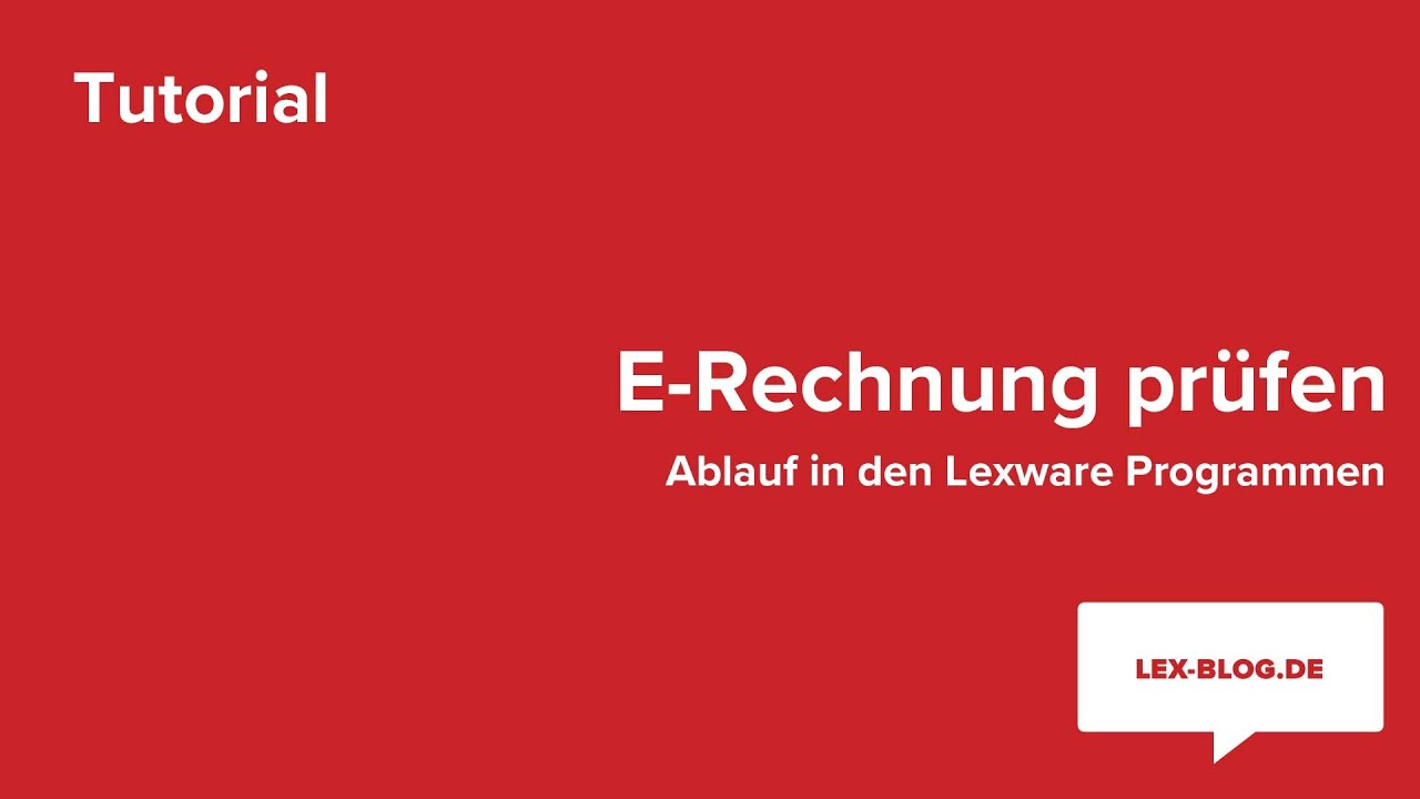 E-Rechnungen in Lexware prüfen | LexBlogTV