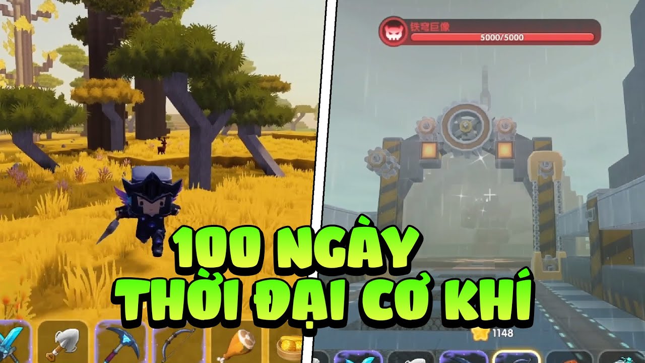 Tổng hợp 100 ngày thời đại cơ khí sinh tồn Mini World