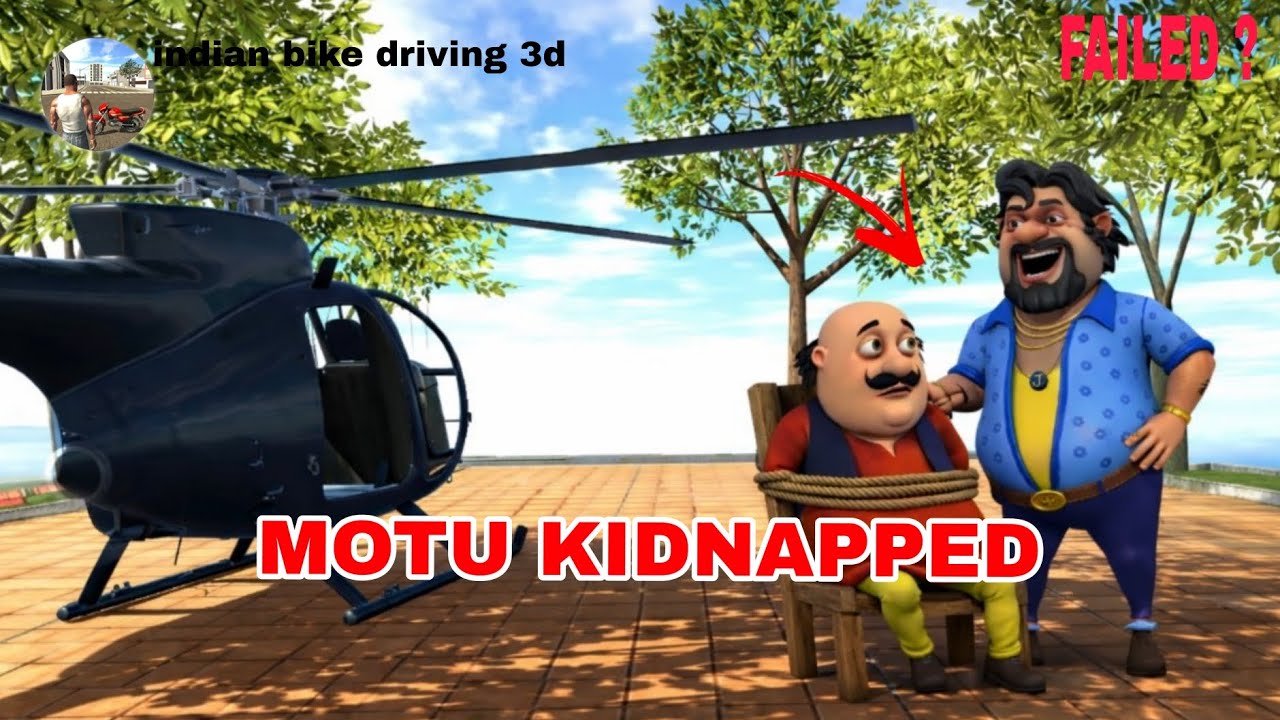 Motu Kidnapped in Indian Bike Driving 3d||motu patlu new episode 2026. 
