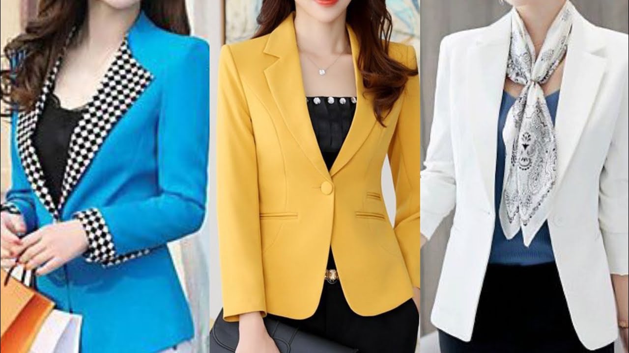 Women's jacket styles//Different types of Office wear blazers, coats, and jacket designs 2024