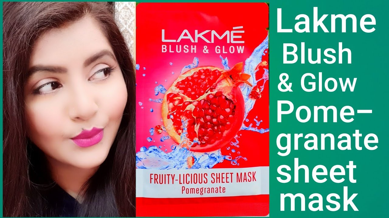 Lakme Blush & Glow Pomegranate Sheet Mask review & demo | RARA | anti aging skincare |