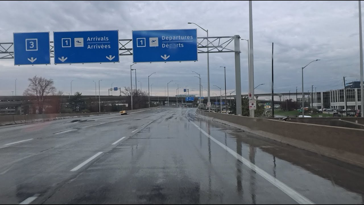 Drive to Toronto Pearson Airport from 401 | Park at Departure Parking Area | April 2024