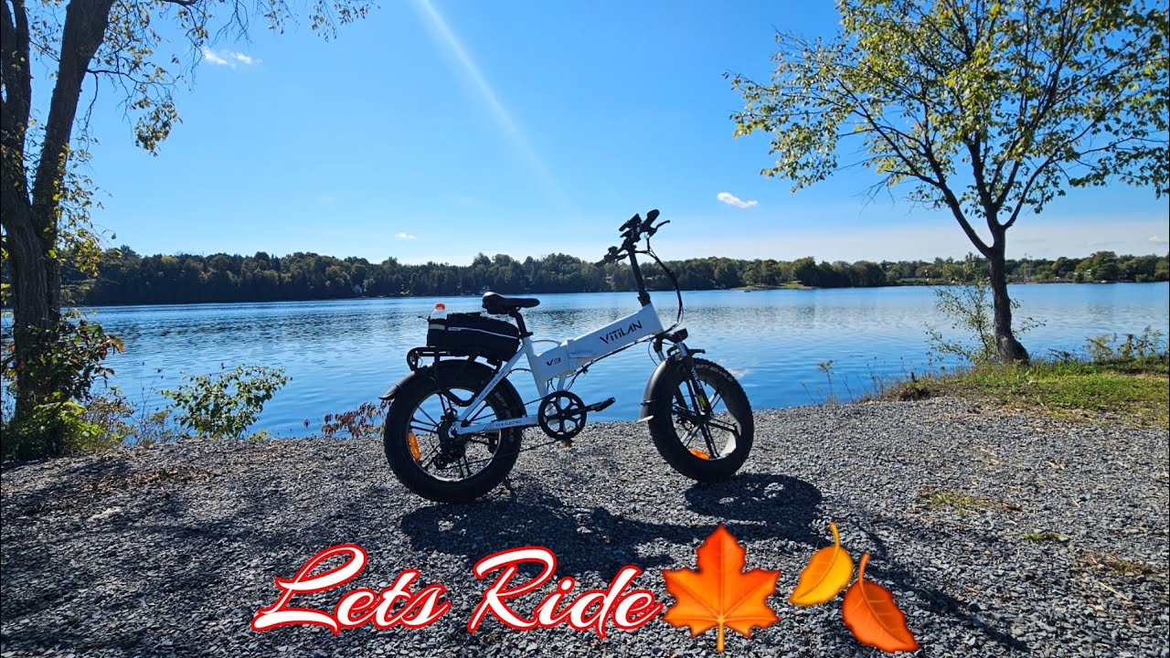 Vitilan V3 ebike ride on the Cataraqui Trail In Sydenham Ontario