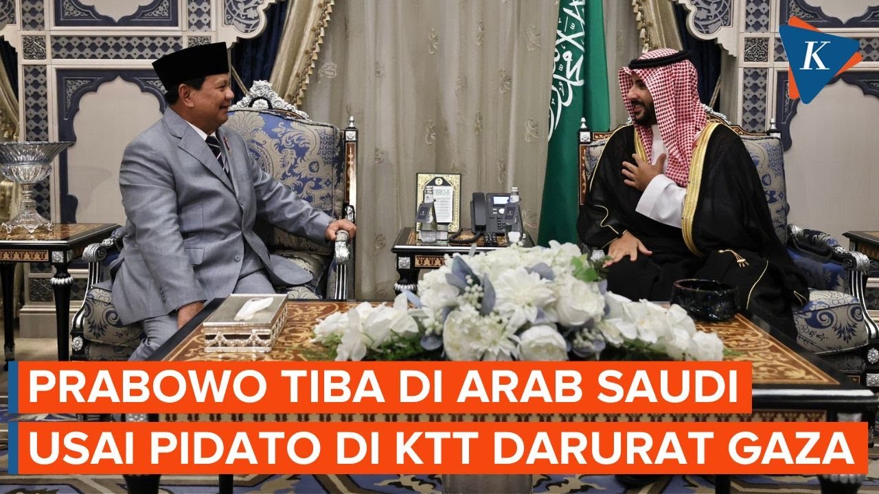 Momen Prabowo Tiba di Arab Saudi Usai Pidato pada KTT Tanggap Darurat Gaza