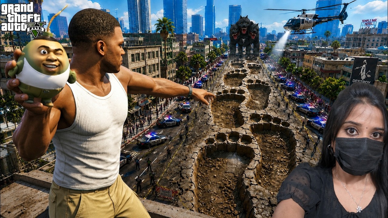 Franklin Found A Mysterious Foot Print - GTA 5 (GTA V Mods)