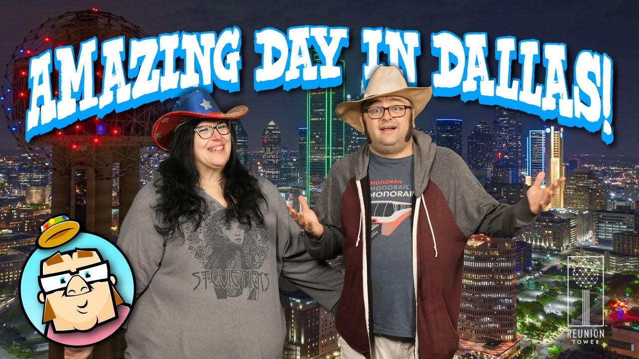 Reunion Tower - Rainbow Vomit - Magic Time Machine Restaurant  - Amazing Day in Dallas, TX
