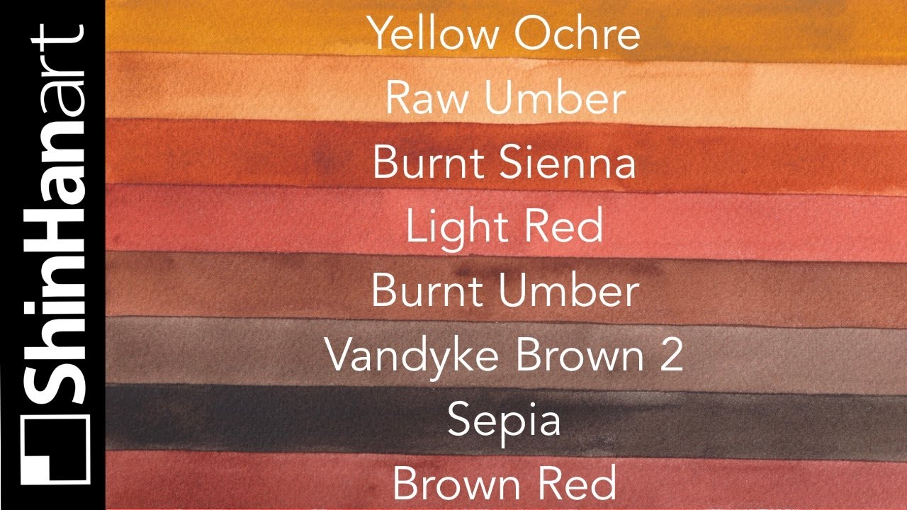 ShinHan PWC 5 - Neutrals - Watercolor Swatch Tests