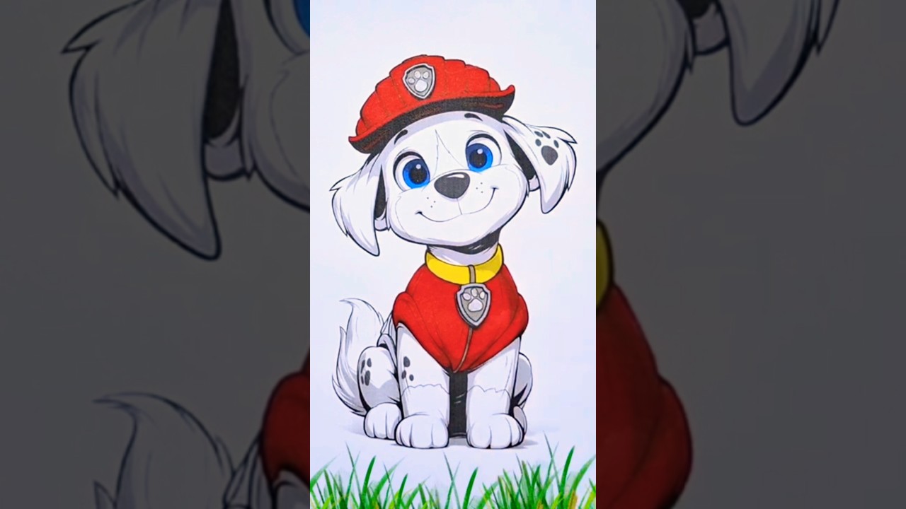 Marshall pup #pawpatrol #marshall #marshallpawpatrol #coloring #coloringforkids