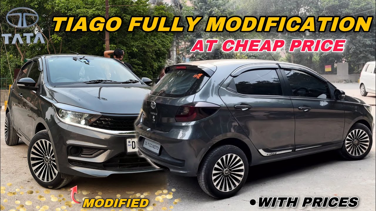 TATA TIAGO CNG FULL MODIFICATIONS WITH PRICES🔥|Best Modified At Best Price💯|#viral #tiago #modify