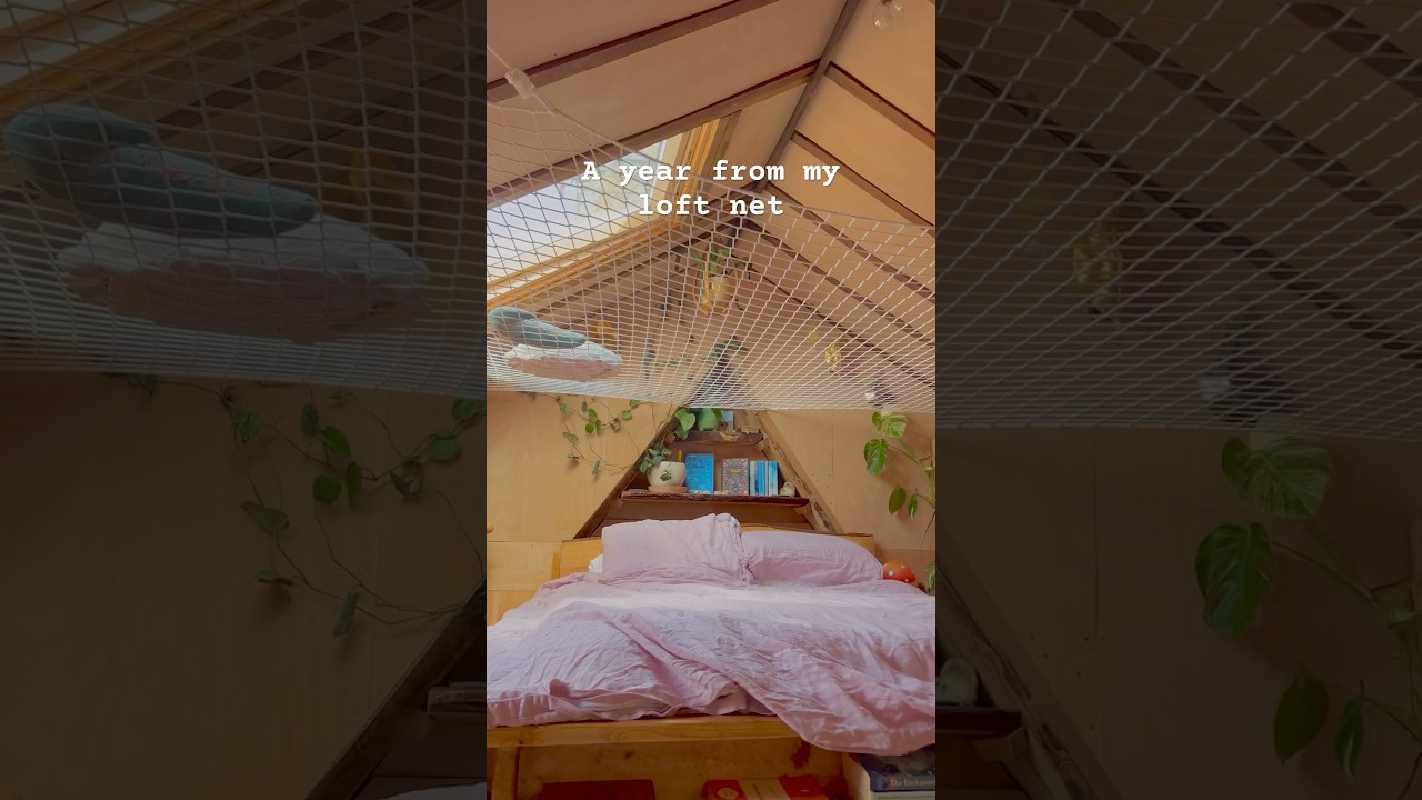 The loft net through all the seasons ☀️ 🌧️ ❄️ #loftnet #acotar #tinyhouse #brighton #tinyhome