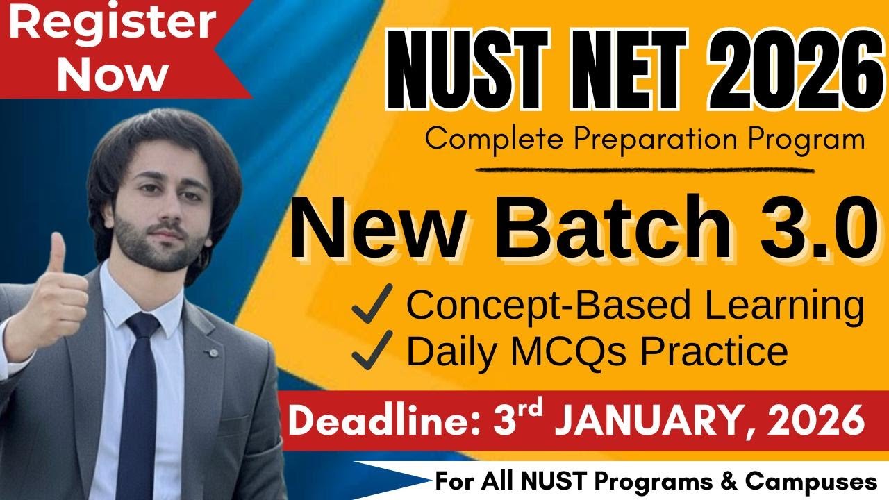 NUST NET Test Preparation I NUST Entry Test Preparation 2026 I NUST University Entry Test 2026 I NET