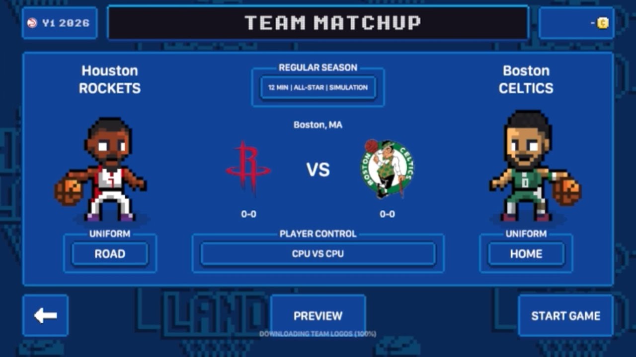 Hoop Land Week 1 HOU vs BOS Simulation Series
